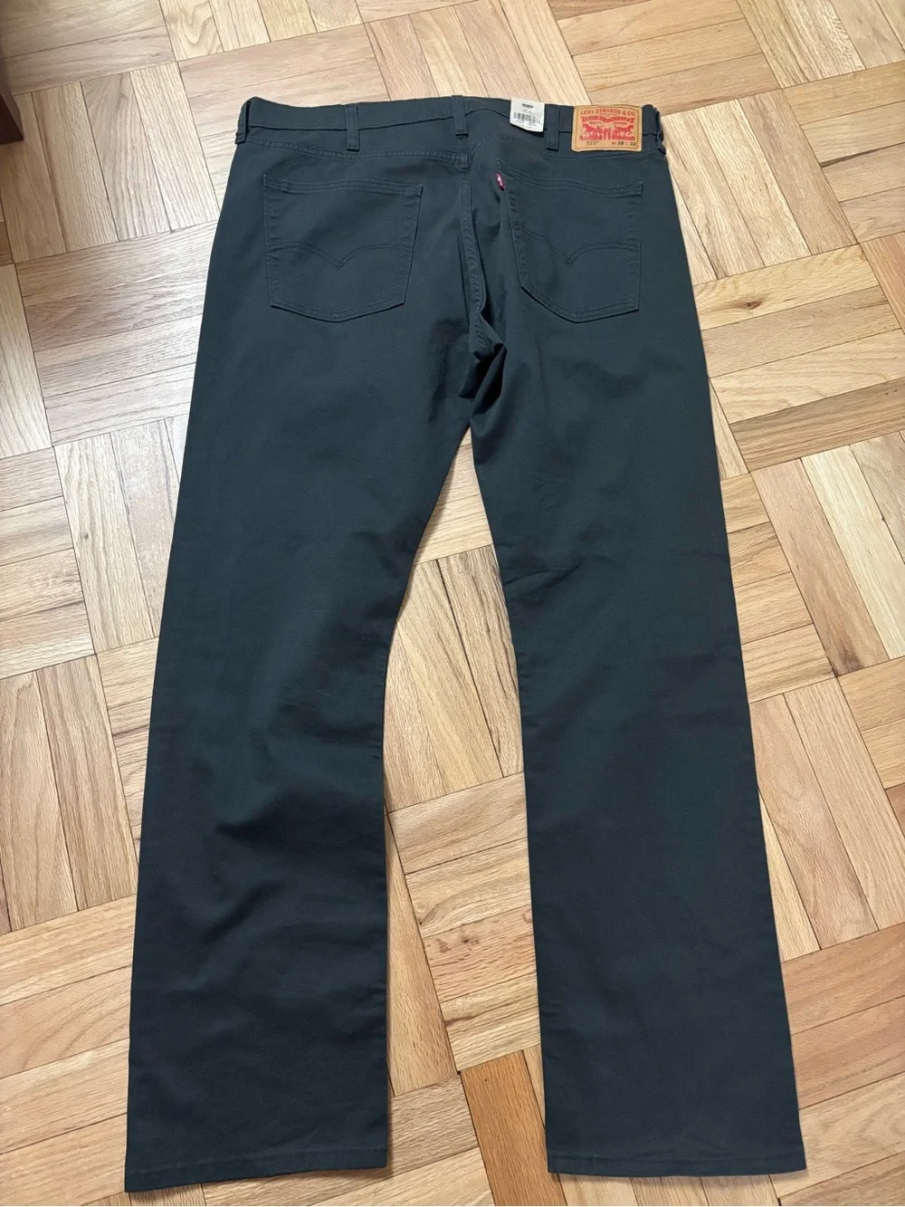 Men's Levi Strauss & Co 513 Size 38 x 32 Chino Dark Gray/ Black